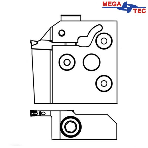 MLSL-2E-09A 4510001 MEGA-TEC картридж для отрезки и радиальной обработки (левое исполнение)