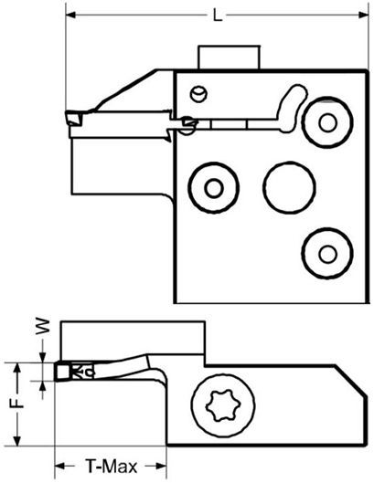 MLSR-2530-3G-10A 4520001 MEGA-TEC картридж для торцевой обработки канавки (правое исполнение)