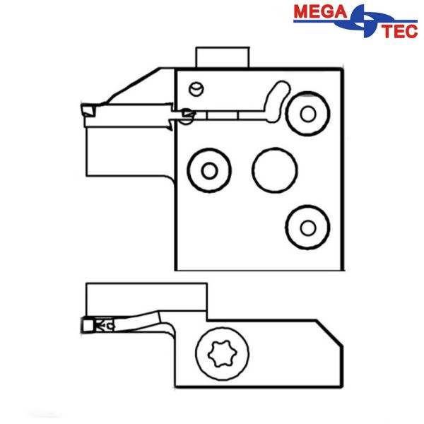 MLSR-2530-3G-10A 4520001 MEGA-TEC картридж для торцевой обработки канавки (правое исполнение)